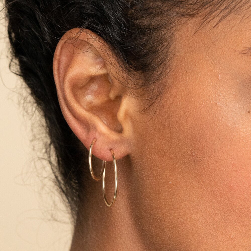 Aurora | 14k Gold Hip Hop Hoop Earrings