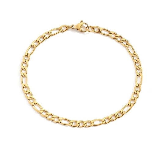 Aurora | 14k Gold Figaro Bracelet