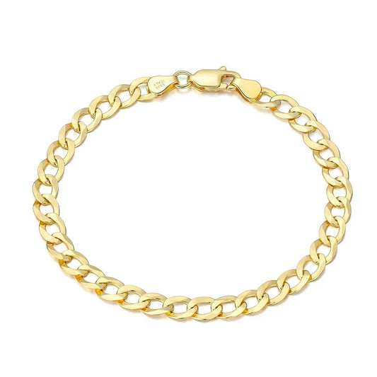 Aurora | 14k Gold Cuban Chain Bracelet