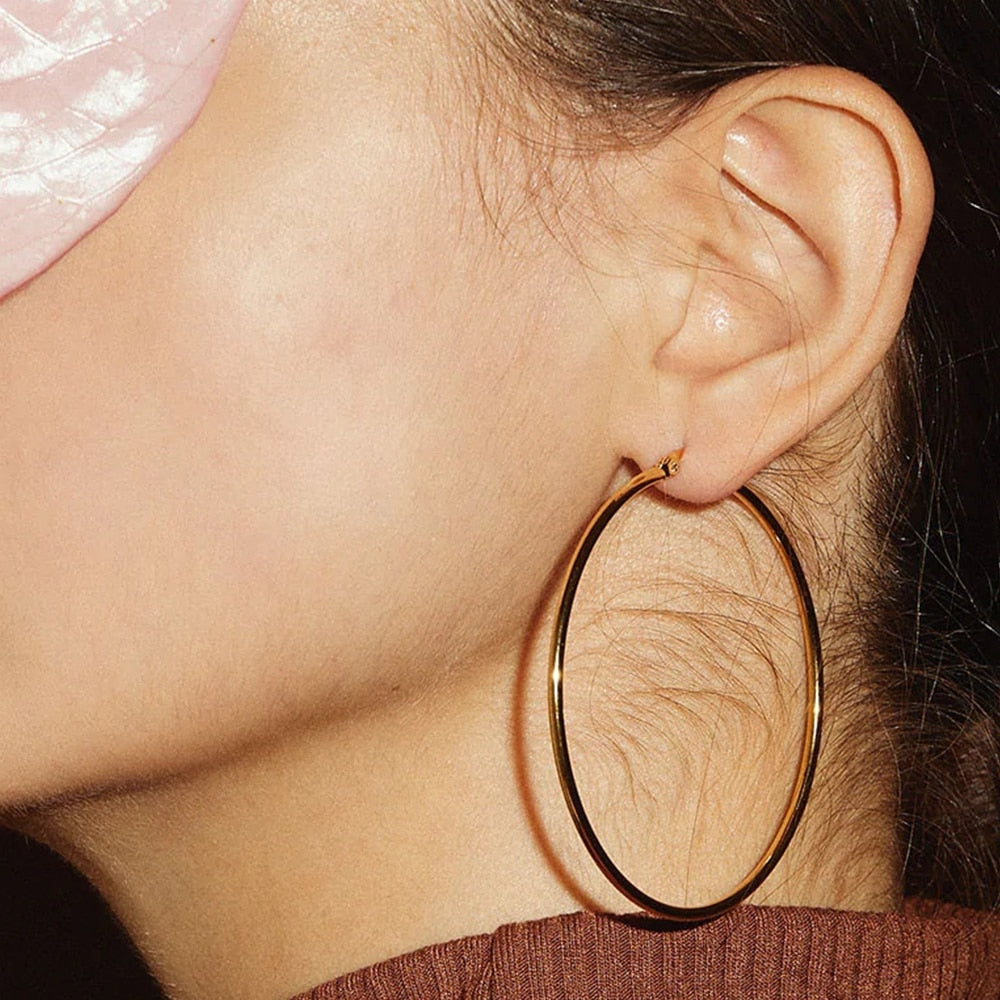 Aurora | 14k Gold Enso Hoop Earrings