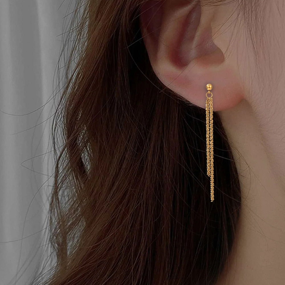 Theia | 14k Gold Tassel Earrings