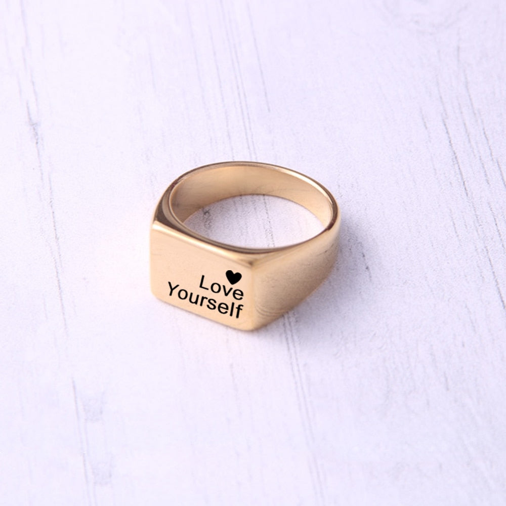 Aurora | 14k Gold Minimalist Signet Ring