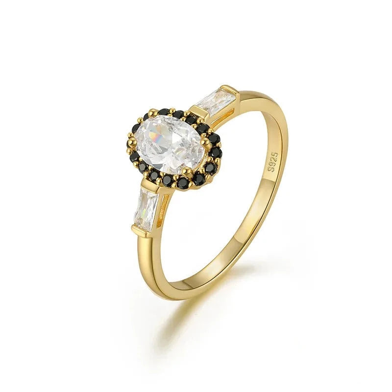 Onyx | 14k Gold Diamond Statement Ring