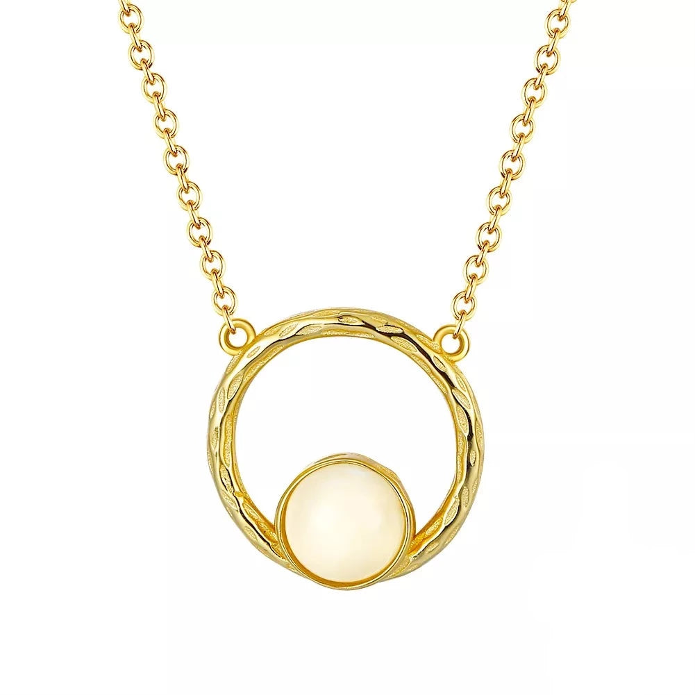 Cardinal Axis | 14k Gold Moonstone Necklace
