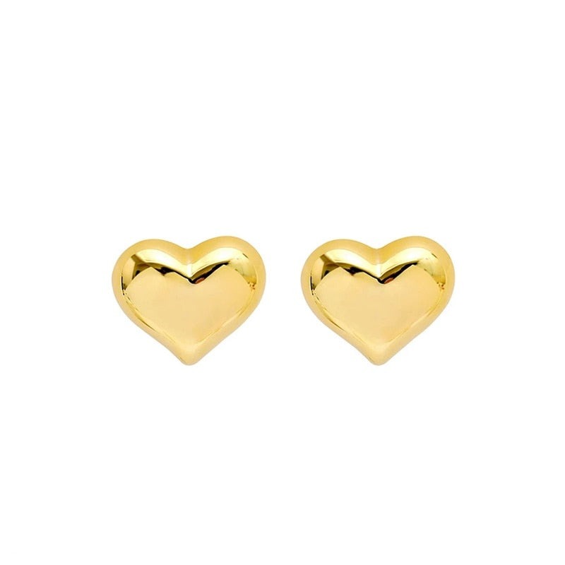 Aurora | 14k Gold Heart Stud Earrings
