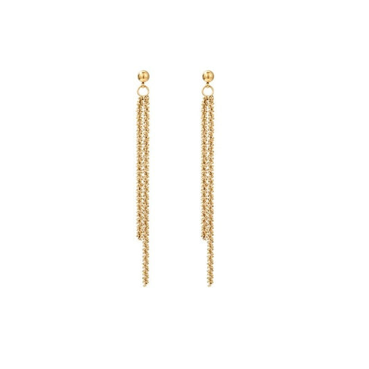 Theia | 14k Gold Tassel Earrings