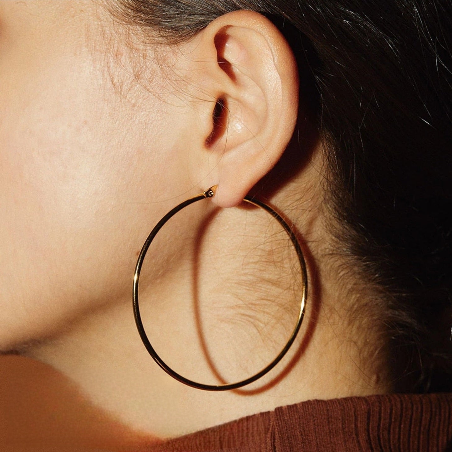Aurora | 14k Gold Enso Hoop Earrings