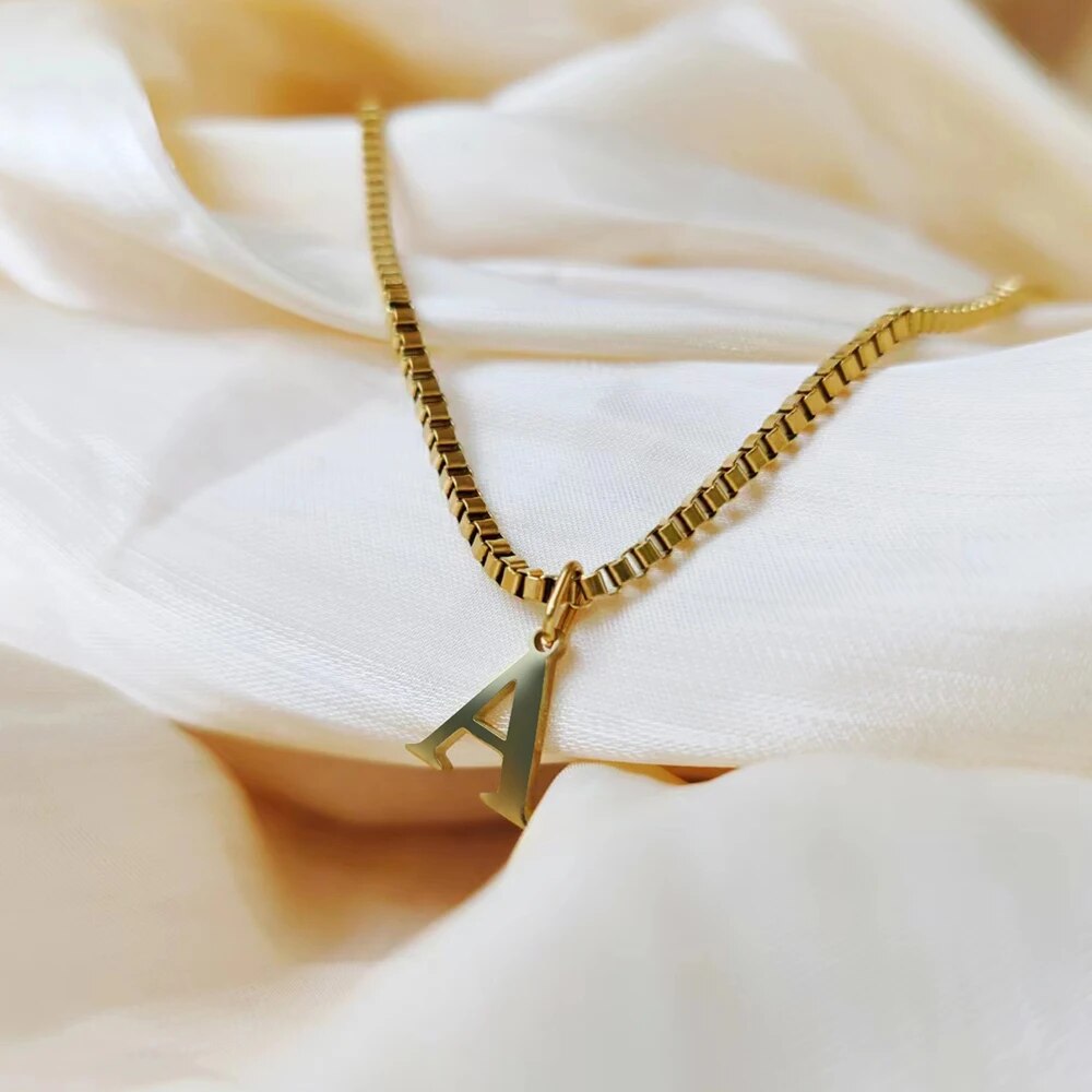 Theia | 14k Gold Initial Pendant Necklace
