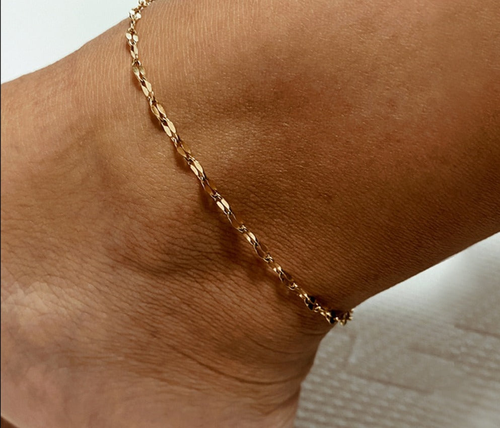 Theia | 14k Gold Chain Anklet